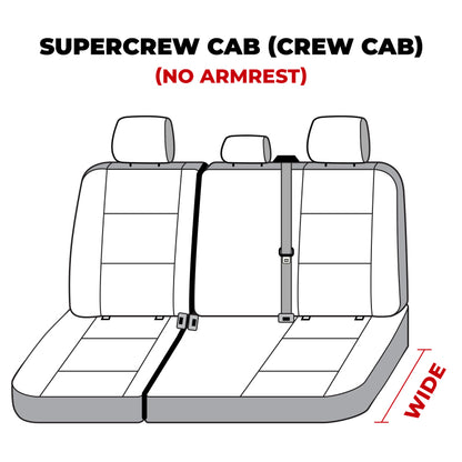 Covercraft 19-24 Ford F-250 Polycotton SeatSaver Custom Second Row Seat Covers - Taupe
