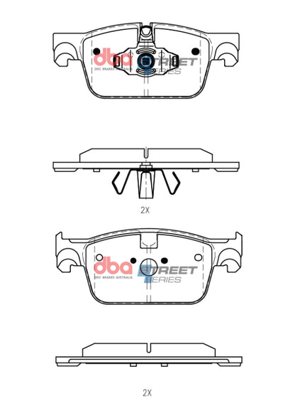 DBA 19-22 Volvo S60 (322mm Front Rotor) Street Series Front Brake Pads