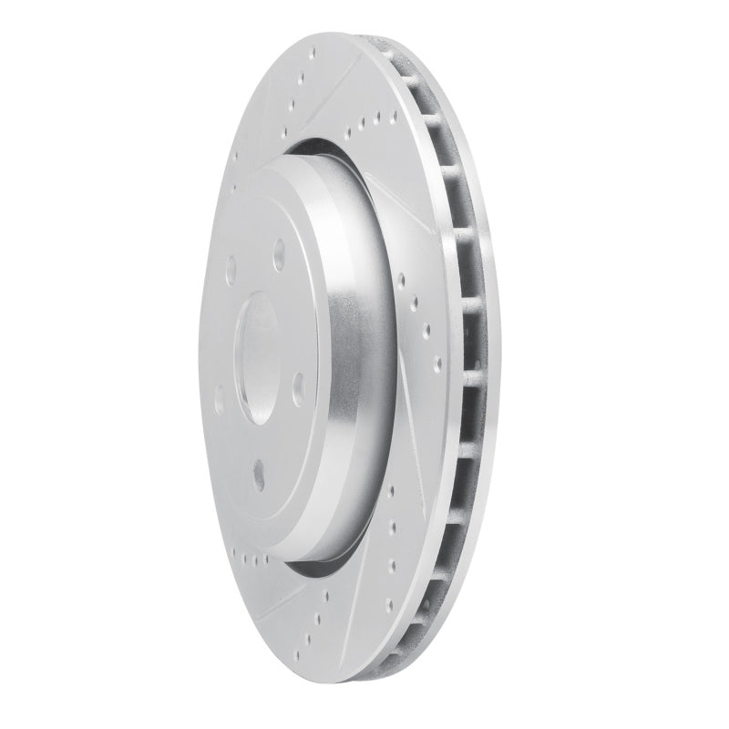R1 Concepts R1 12-25 Dodge Durango Rear Left Drilled & Slotted Silver Brake Rotor