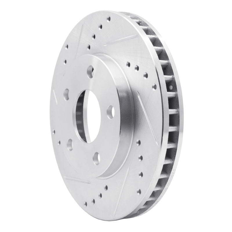R1 Concepts R1 90-97 Buick Park Avenue Front Left Drilled & Slotted Silver Brake Rotor