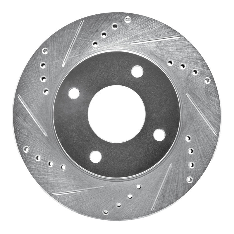 R1 Concepts R1 07-17 Nissan TIIDA (Mexico) Front Left Drilled & Slotted Silver Brake Rotor