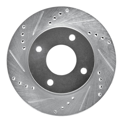 R1 Concepts R1 07-17 Nissan TIIDA (Mexico) Front Left Drilled & Slotted Silver Brake Rotor