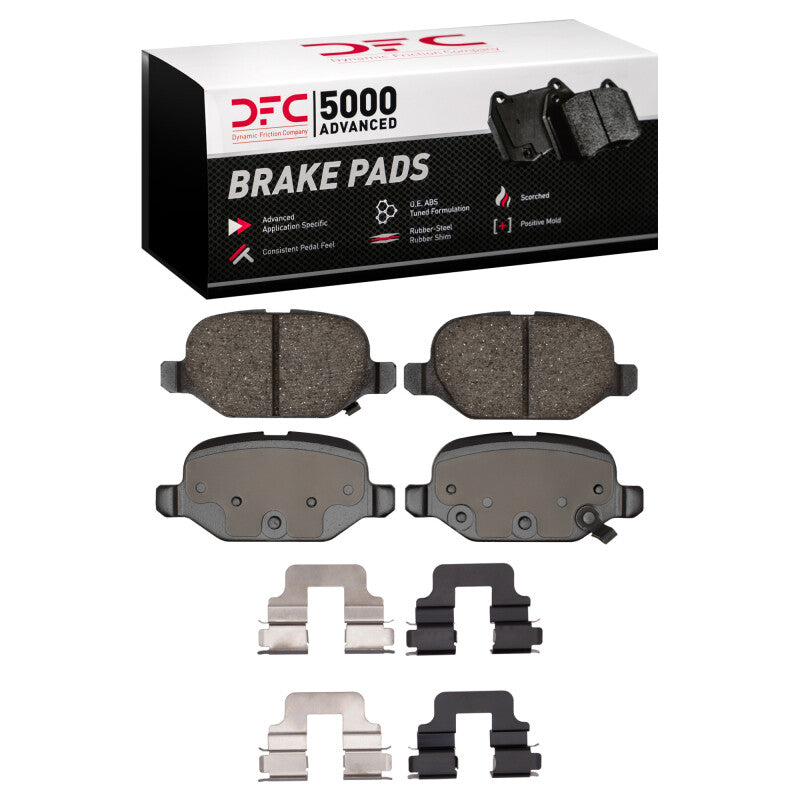 DFC 09-19 Fiat 500 (USA/Canada) Rear 5000 Advanced Ceramic Brake Pads and Hardware Kit