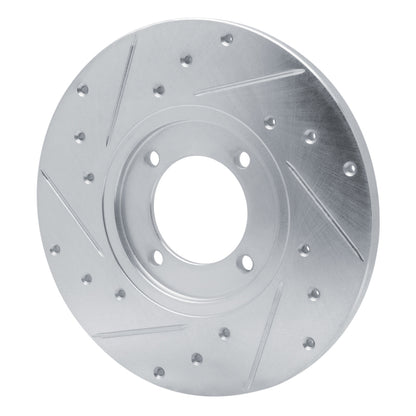R1 Concepts R1 76-81 Toyota Celica Front Right Drilled & Slotted Silver Brake Rotor