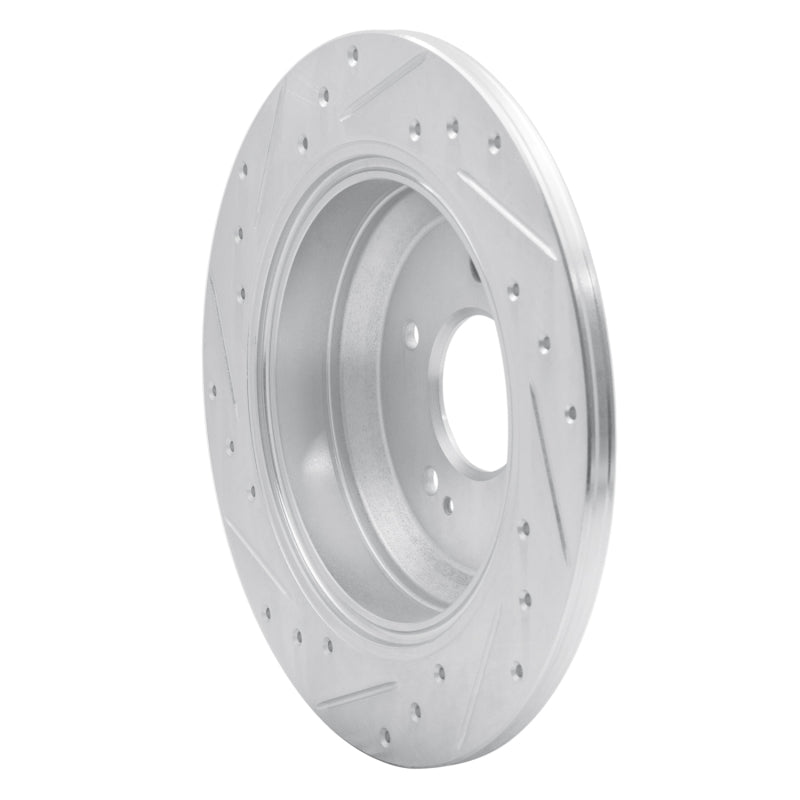 R1 Concepts R1 18-23 Genesis G70 Rear Right Drilled & Slotted Silver Brake Rotor