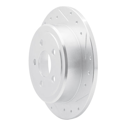R1 Concepts R1 95-03 Ford Windstar Rear Right Drilled & Slotted Silver Brake Rotor