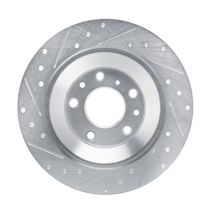 R1 Concepts R1 13-25 Mazda MX-30 Rear Right Drilled & Slotted Silver Brake Rotor