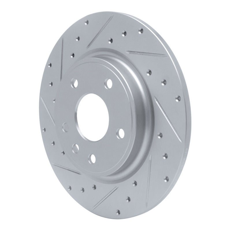 R1 Concepts R1 17-25 Chrysler Grand Caravan Rear Left Drilled & Slotted Silver Brake Rotor