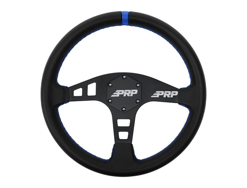 PRP Seats PRP Flat Leather Steering Wheel - Blue
