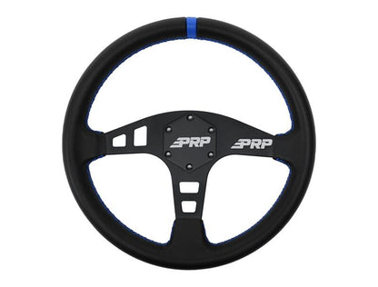 PRP Seats PRP Flat Leather Steering Wheel - Blue