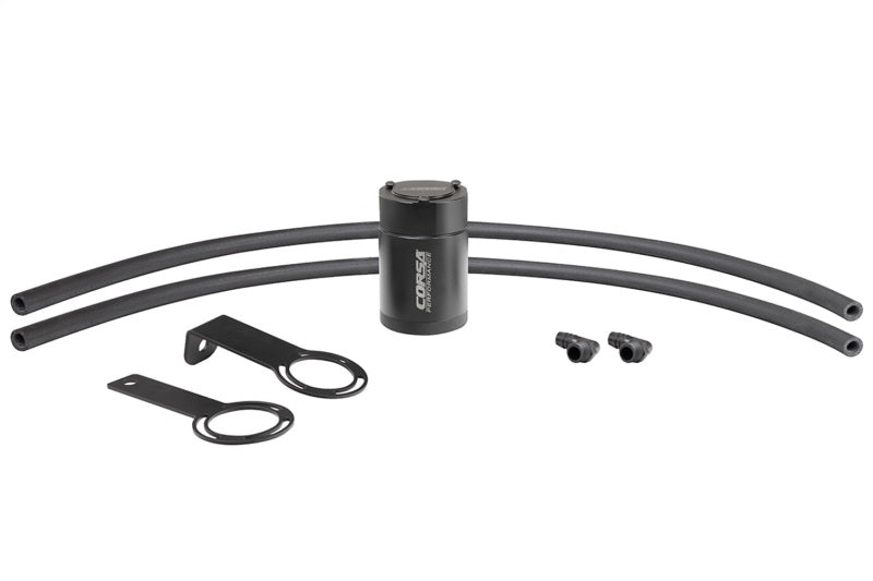 CORSA Performance Corsa 1/2in Universal 3 oz Aluminum Oil Catch Can with Mounting Brackets