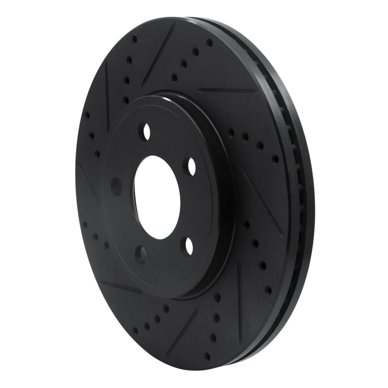 R1 Concepts R1 03-11 Ford Crown Victoria Front Left Drilled & Slotted Black Brake Rotor