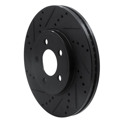 R1 Concepts R1 03-11 Ford Crown Victoria Front Left Drilled & Slotted Black Brake Rotor