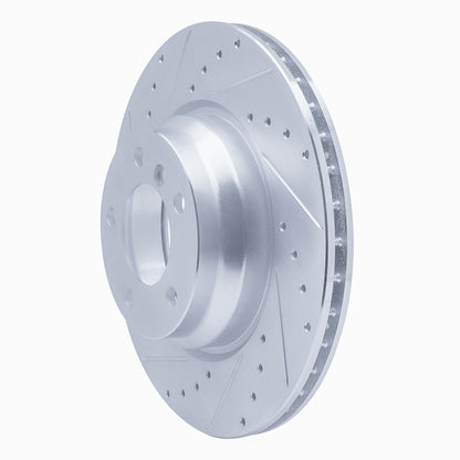 R1 Concepts R1 06-12 BMW 330XI Front Left Drilled & Slotted Silver Brake Rotor