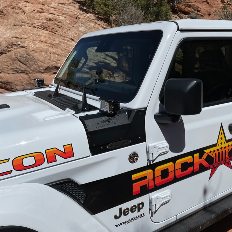 Rock Slide Engineering Rock Slide 21-22 Jl/Gladiator: Mojave/Recon/392 Models Jl/Jt Cowl Led Light Pod Brackets