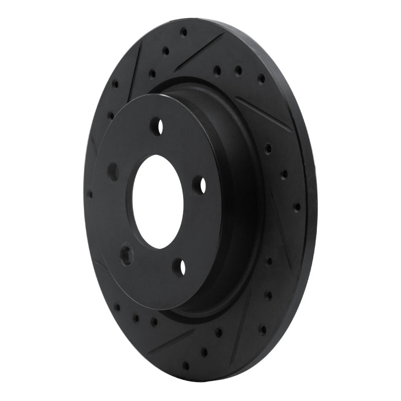 R1 Concepts R1 04-13 Mazda 3 Rear Left Drilled & Slotted Black Brake Rotor
