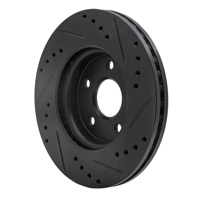 R1 Concepts R1 11-23 Chevrolet Bolt EUV Front Left Drilled & Slotted Black Brake Rotor