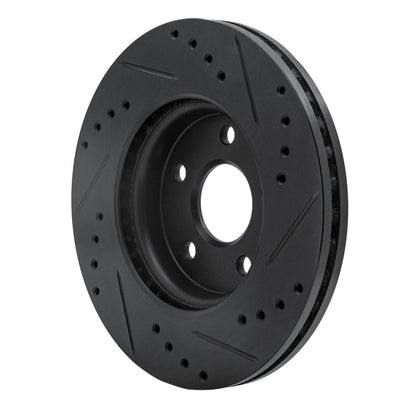 R1 Concepts R1 11-23 Chevrolet Bolt EUV Front Left Drilled & Slotted Black Brake Rotor