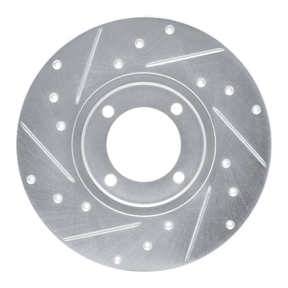 R1 Concepts R1 76-81 Toyota Celica Front Right Drilled & Slotted Silver Brake Rotor