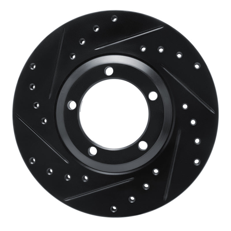 R1 Concepts R1 03-05 Dodge H100 (Mexico) Front Left Drilled & Slotted Black Brake Rotor