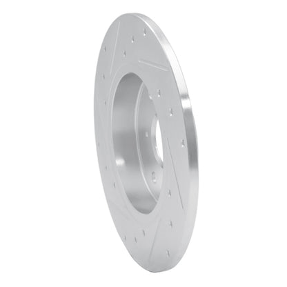 R1 Concepts R1 05-16 Smart Fortwo Front Right Drilled & Slotted Silver Brake Rotor