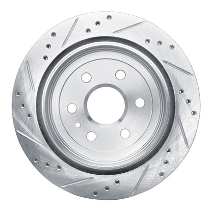 R1 Concepts R1 10-16 Cadillac SRX Rear Right Drilled & Slotted Silver Brake Rotor