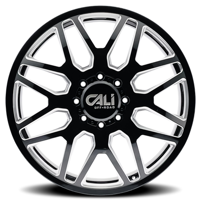 Cali Off-Road 9115D Invader Dually 22x8.25 / 8x210 BP / -192mm OS / 154.2mm Hub Gls Blk Mill Wheel
