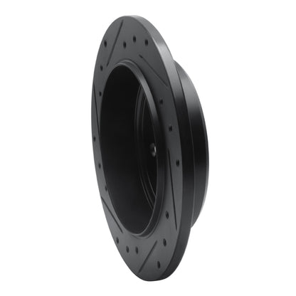 R1 Concepts R1 03-10 Chrysler PT Cruiser Rear Right Drilled & Slotted Black Brake Rotor