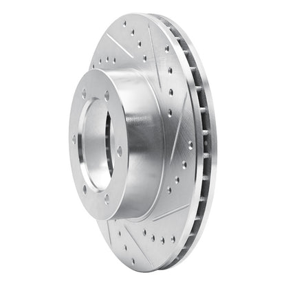 R1 Concepts R1 91-98 Toyota 4Runner Front Right Drilled & Slotted Silver Brake Rotor