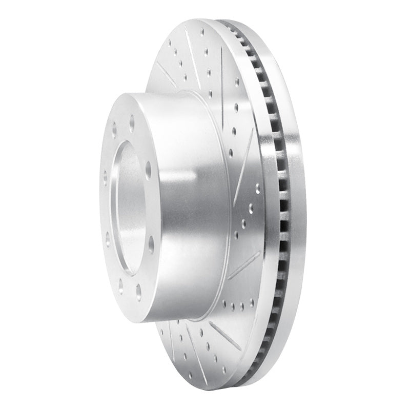 R1 Concepts R1 2012-2025 Ford F-250 4WD (Super Duty) Front Right Drilled & Slotted Silver Brake Rotor