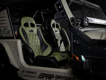 PRP Seats PRP 97-02 Jeep Wrangler TJ Enduro Elite Suspension Seat Crawl Edition - Gray (Pair)