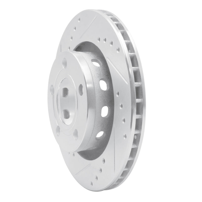 R1 Concepts R1 99-05 Audi A6 Quattro Rear Left Drilled & Slotted Silver Brake Rotor
