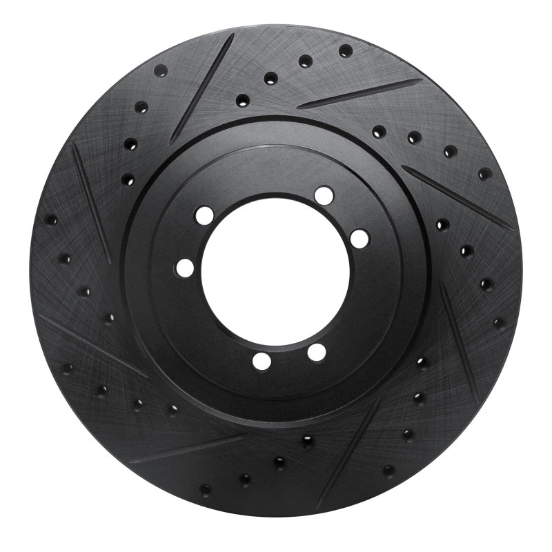 R1 Concepts R1 96-06 Hummer H1 Rear Left Front Left Drilled & Slotted Black Brake Rotor