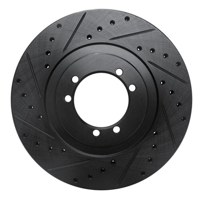 R1 Concepts R1 96-06 Hummer H1 Rear Left Front Left Drilled & Slotted Black Brake Rotor