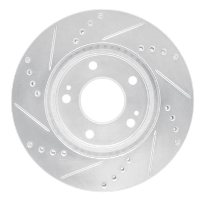 R1 Concepts R1 00-24 Chrysler SEBRING Front Right Drilled & Slotted Silver Brake Rotor