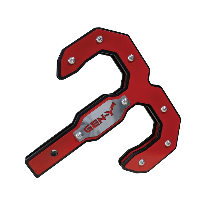 GEN-Y Hitch Gen-Y Hulk 2.0 16K Tow Hook 2in Shank - Black/Red