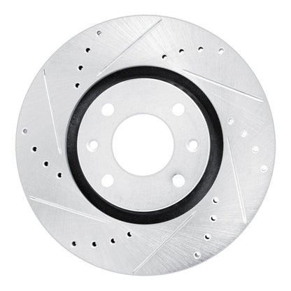 R1 Concepts R1 03-25 Peugeot Partner (Mexico) Front Left Drilled & Slotted Silver Brake Rotor