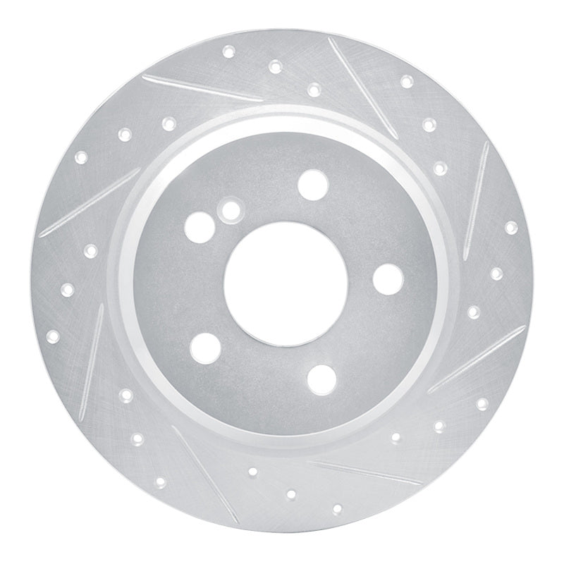 R1 Concepts R1 03-16 Mercedes-Benz E200 (Latin America) Rear Right Drilled & Slotted Silver Brake Rotor