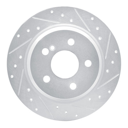 R1 Concepts R1 03-16 Mercedes-Benz E200 (Latin America) Rear Right Drilled & Slotted Silver Brake Rotor
