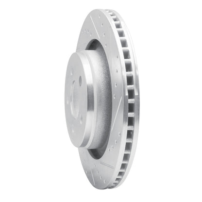 R1 Concepts R1 11-12 Jeep Liberty Front Right Drilled & Slotted Silver Brake Rotor