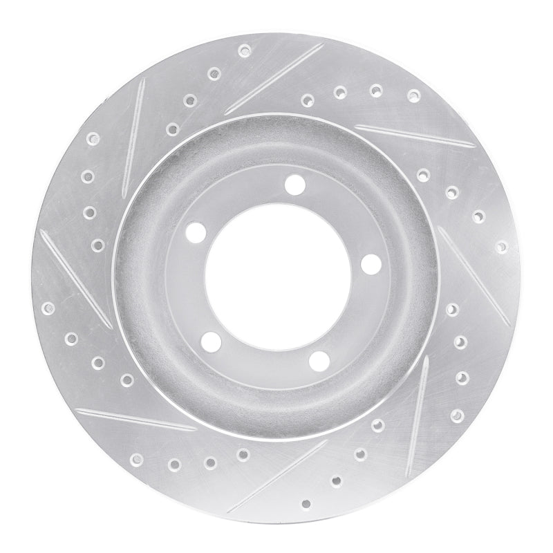 R1 Concepts R1 67-70 Chevrolet Impala Front Right Drilled & Slotted Silver Brake Rotor