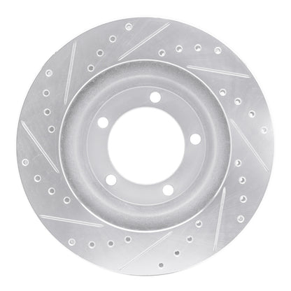 R1 Concepts R1 67-70 Chevrolet Impala Front Right Drilled & Slotted Silver Brake Rotor