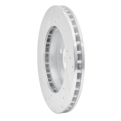 R1 Concepts R1 98-07 Mitsubishi Lancer Front Right Drilled & Slotted Silver Brake Rotor