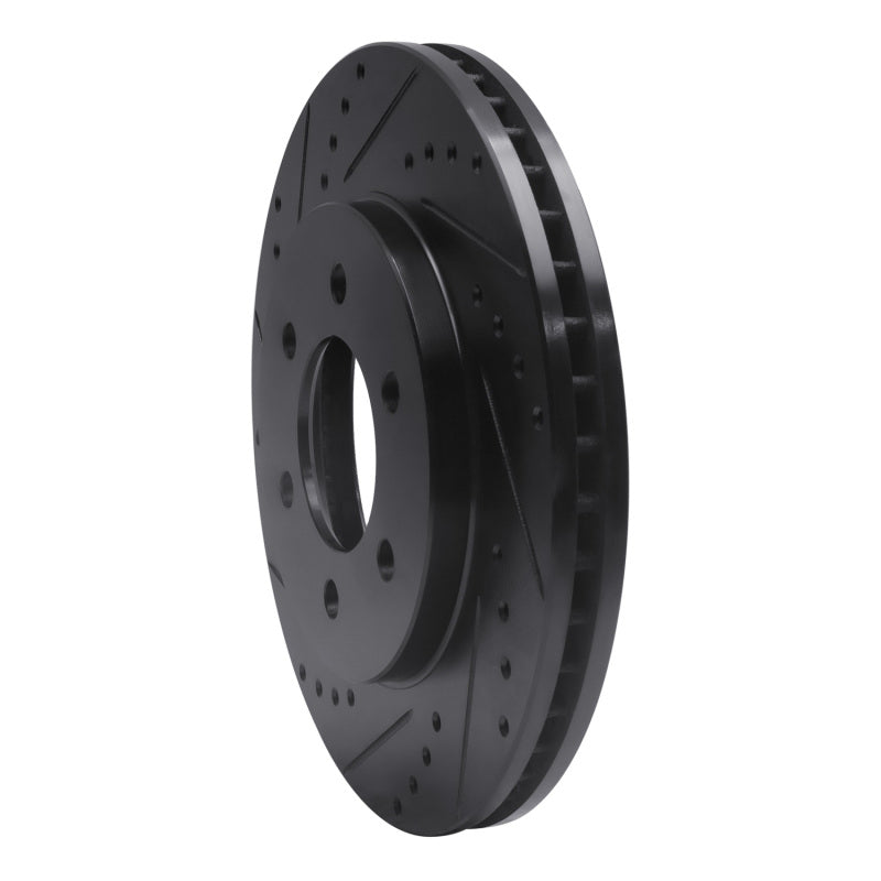 R1 Concepts R1 02-06 Ford Expedition Front Left Drilled & Slotted Black Brake Rotor