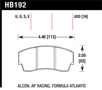 Hawk Performance Hawk AP Racing CP4567 / CP5040-10/11/12/13S4 / CP5100 / CP5108 / CP6760 DTC-60 Race Brake Pads