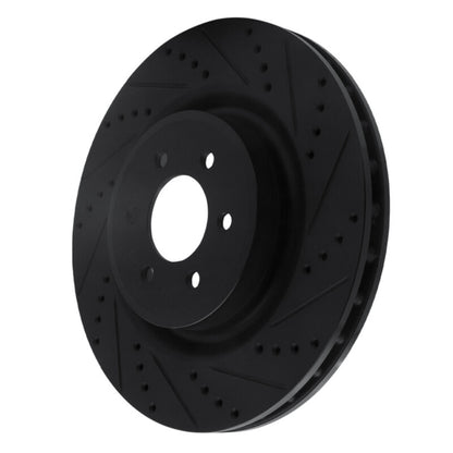 R1 Concepts R1 2003-2017 Dodge Viper Front Right Drilled & Slotted Black Brake Rotor