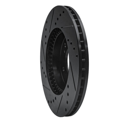 R1 Concepts R1 91-01 Acura Integra Front Right Drilled & Slotted Black Brake Rotor