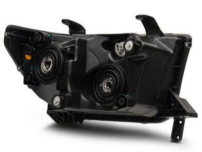 Raxiom 07-13 Toyota Tundra Axial Series Projector Headlights w/ LED Bar- Black Housing (Clear Lens)