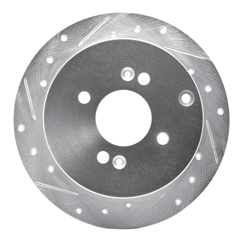 R1 Concepts R1 06-12 Dodge Attitude (Mexico) Rear Left Drilled & Slotted Silver Brake Rotor