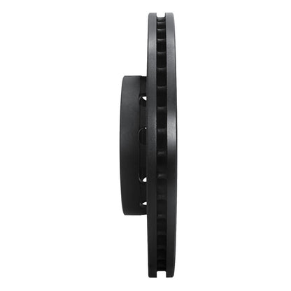 R1 Concepts R1 90-91 Audi 90 Quattro Front Left Drilled & Slotted Black Brake Rotor
